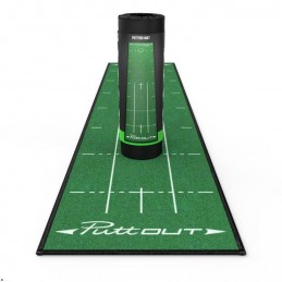 Puttout Medium Golf Putting Mat (groen) PUT/MAT/GRN Puttout Golf oefenmateriaal