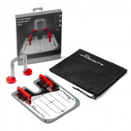 PuttOUT Putting Mirror Trainer met poort PUT/M/RED/GRY Puttout Golf oefenmateriaal