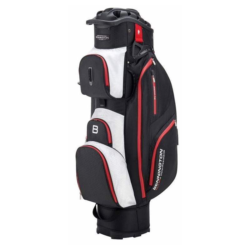 Bennington Quiet Organizer 14 Lite golftas (zwart-wit-rood) QO14-BWR Bennington Golf Golftassen