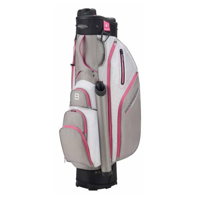 Bennington Quiet cartbag grijs-wit-roze Kopen? Golf123