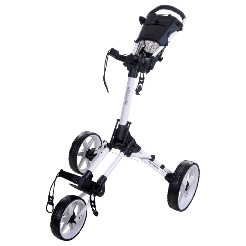 gemak dier Menagerry Fastfold Square golftrolley - compacte golfkar wit kopen? Golf123