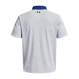 Under Armour T2G Printed heren golfpolo shirt (wit-blauw)