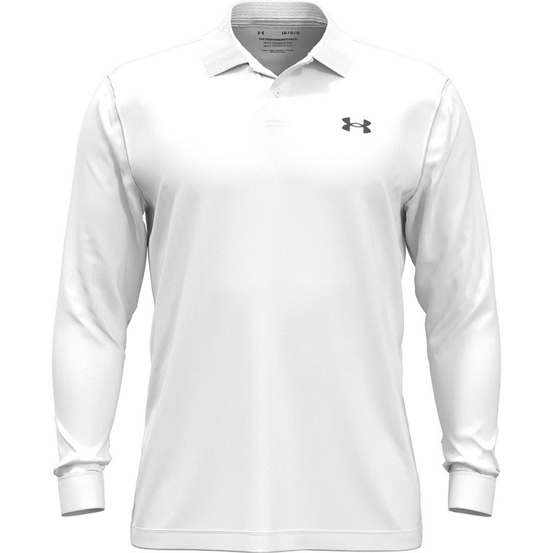 Product concept Scully Under Armour Performance 3.0 LS heren golf poloshirt wit kopen? Golf123