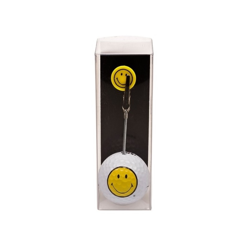 Golfbal met opdruk en marker - Smiley (1 stuks) ZHSM Sportiques Golfcadeaus Golfbal met opdruk en marker - Smiley (1 stuks) ZHSM Sportiques Golfcadeaus
