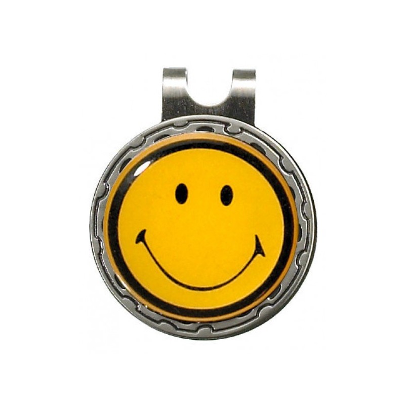 Magnetische marker op hatclip - Smiley (1 stuks) HCSM Sportiques Golfcadeaus
