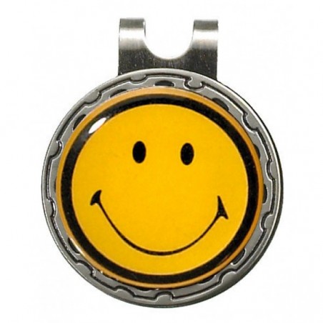 Magnetische marker op hatclip - Smiley (1 stuks) HCSM Sportiques Golfcadeaus