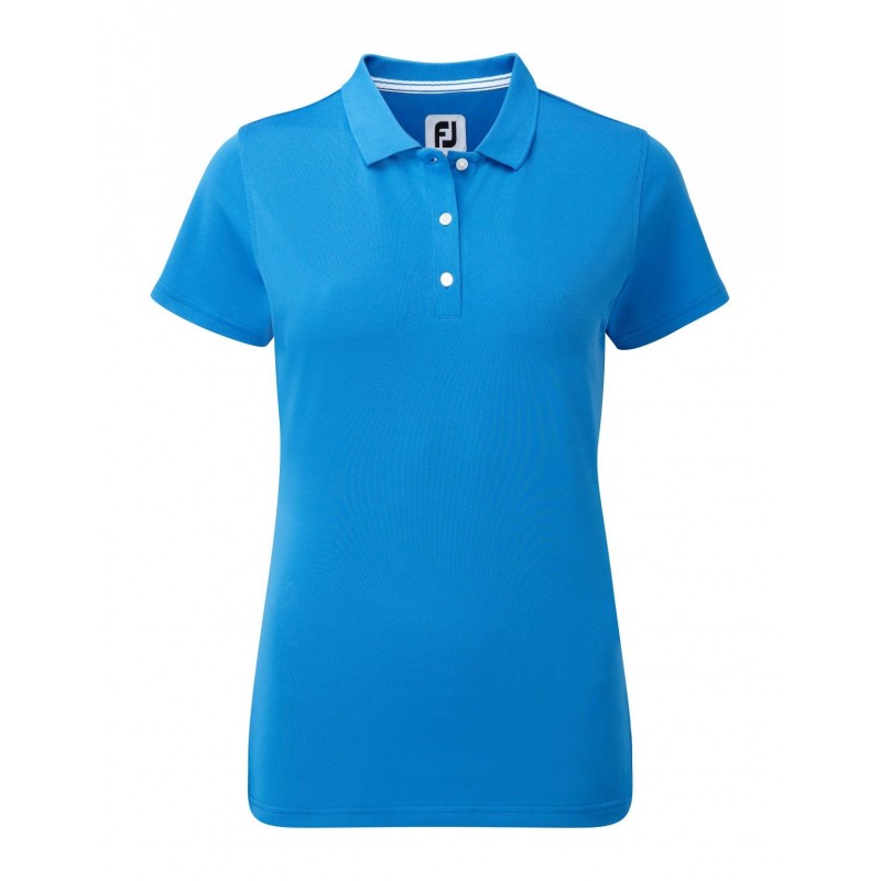 FootJoy Stretch Pique Solid dames golf poloshirt (blauw) 94327 Footjoy Golfkleding