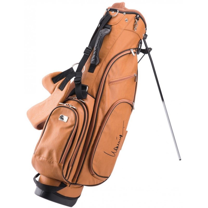 Lanig Alabama Lederen Standbag (bruin) LG101810 Silverline Golf Golftassen
