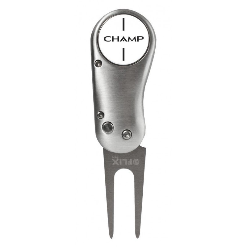 Champ Flix pitchfork Pro (zilver) 142650 Champ Golfspikes Golfaccessoires Champ Flix pitchfork Pro (zilver) 142650 Champ Golfspikes Golfaccessoires
