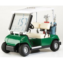 Wekker - mini golfcart model (groen) 10642 Sportiques Golfcadeaus