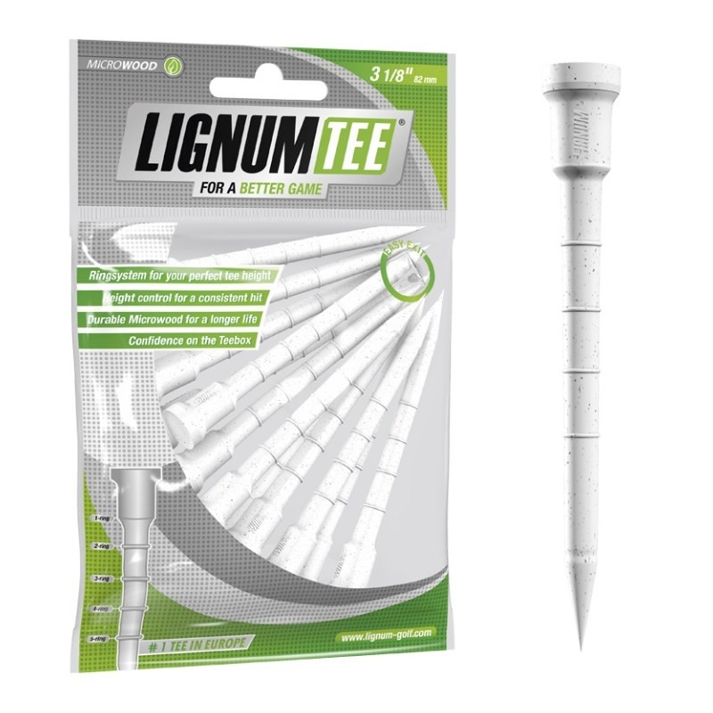 Lignum Tees 82 mm 12 stuks (wit) LI6200001 Lignum Golf Golf tees