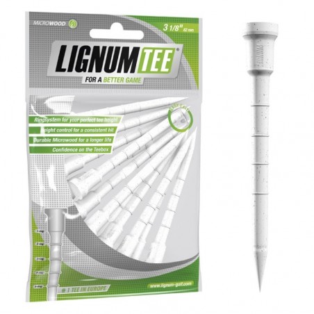 Lignum Tees 82 mm 12 stuks (wit) LI6200001 Lignum Golf Golf tees