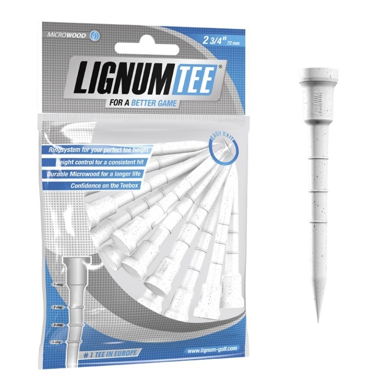 Lignum Tees 72 mm 12 stuks (wit) LI6200003 Lignum Golf Golf tees