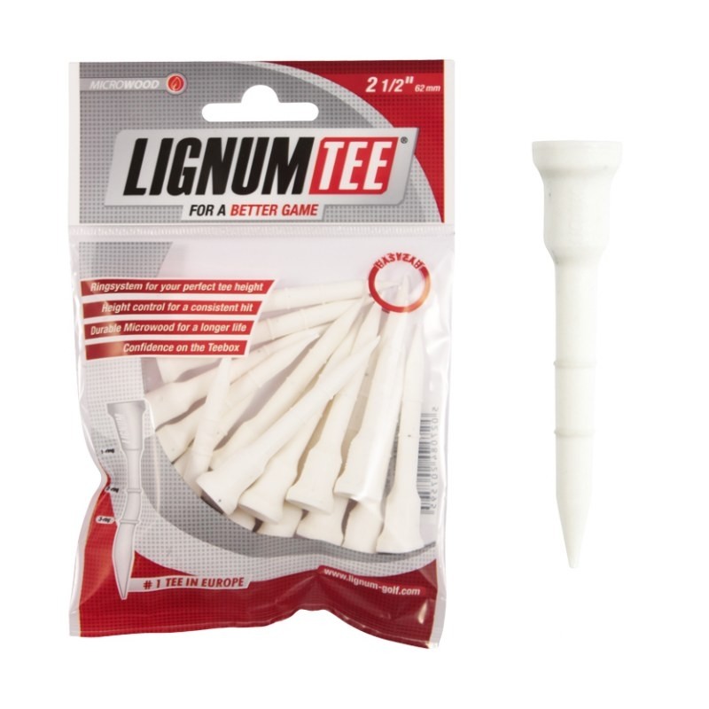 Lignum Tees 62 mm 12 stuks (wit) LI6200005 Lignum Golf Golf tees