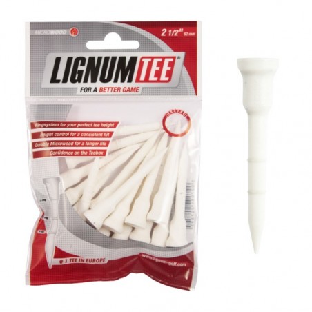 Lignum Tees 62 mm 12 stuks (wit) LI6200005 Lignum Golf Golf tees