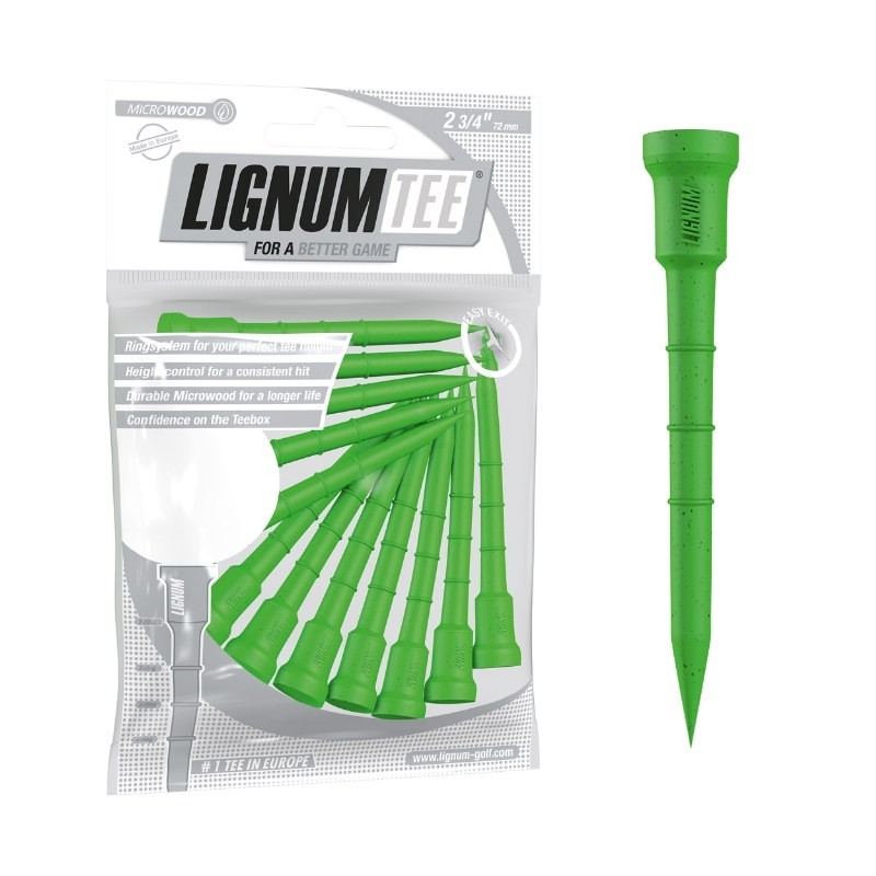 Lignum Tees 72 mm 12 stuks (lime) LI6200025 Lignum Golf Golf tees