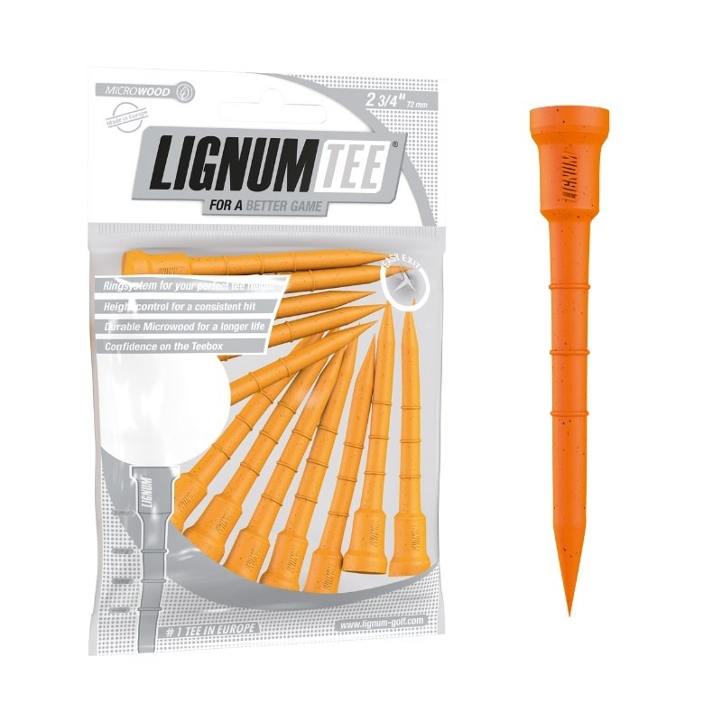 Lignum Tees 72 mm 12 stuks (oranje) LI6200026 Lignum Golf Golf tees