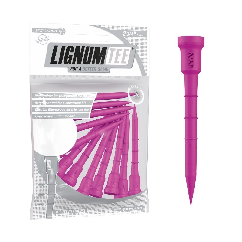 Lignum Tees 72 mm 12 stuks (roze) LI6200022 Lignum Golf Golf tees