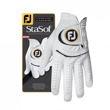 Footjoy StaSof heren golfhandschoen links (parelgrijs) 66792E Footjoy Golfhandschoenen