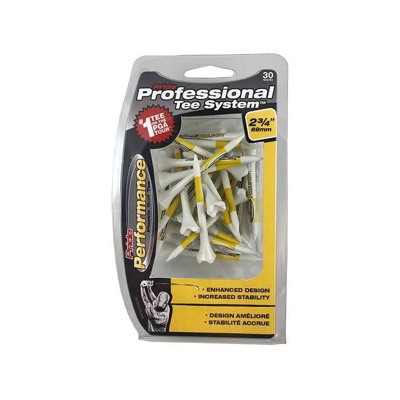 Pride Professional Tee System Performance plastic tees 30 stuks (69mm) 190027 Pride GolfTee Golfaccessoires Pride Professional Tee System Performance plastic tees 30 stuks (69mm) 190027 Pride GolfTee Golfaccessoires