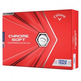 Callaway Chrome Soft Triple Track golfbal (12 stuks) 64212571280  Callaway Golf Golfballen