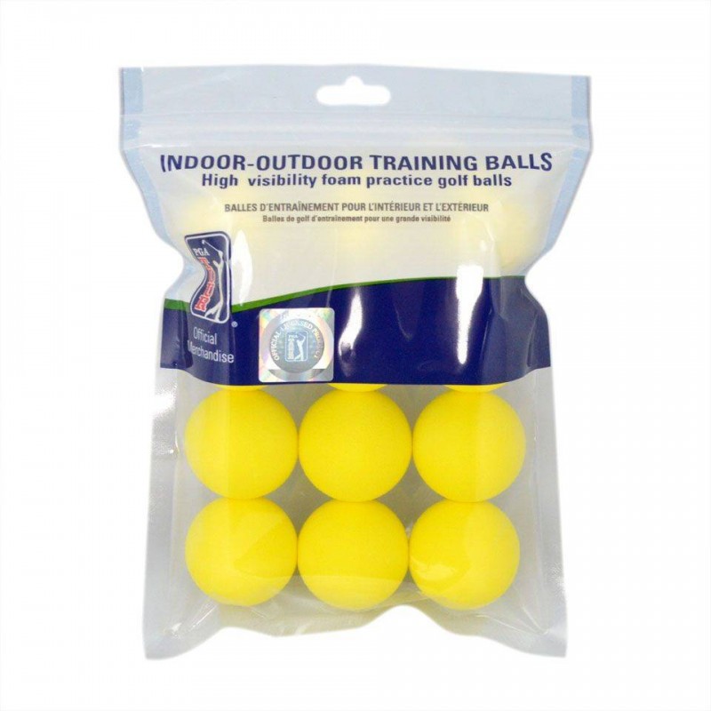 PGA Tour Foam oefen golfballen 12 stuks (geel) PGAT112A PGA Tour Golfballen PGA Tour Foam oefen golfballen 12 stuks (geel) PGAT112A PGA Tour Golfballen