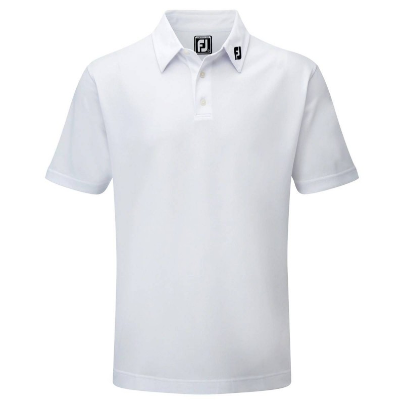 FootJoy Stretch Pique heren golfpolo shirt (wit) 91823 Footjoy Golfkleding