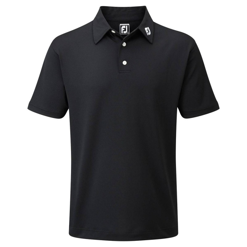 FootJoy Stretch Pique heren golfpolo shirt (zwart) 91822 Footjoy Golfkleding